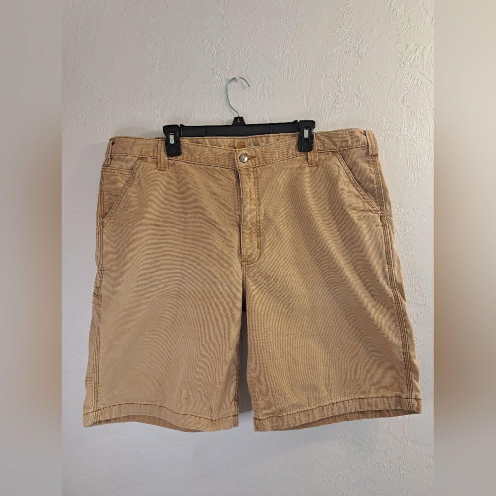 Carhartt Men's Rigby Hickory Relaxed Fit Cargo Shorts Sz. 42 Work Rugged Outdoor